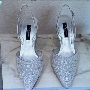 Marina Silver Embellished Women's Shoes